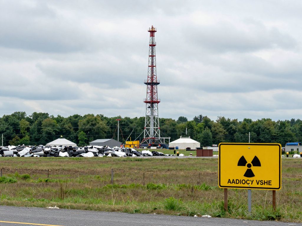Fracking site in Pennsylvania showing environmental concern