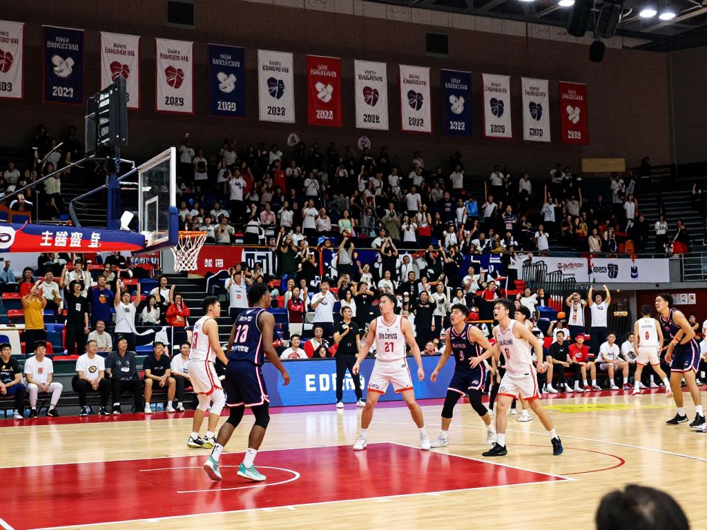 Fans cheering at a collegiate basketball game in Philadelphia