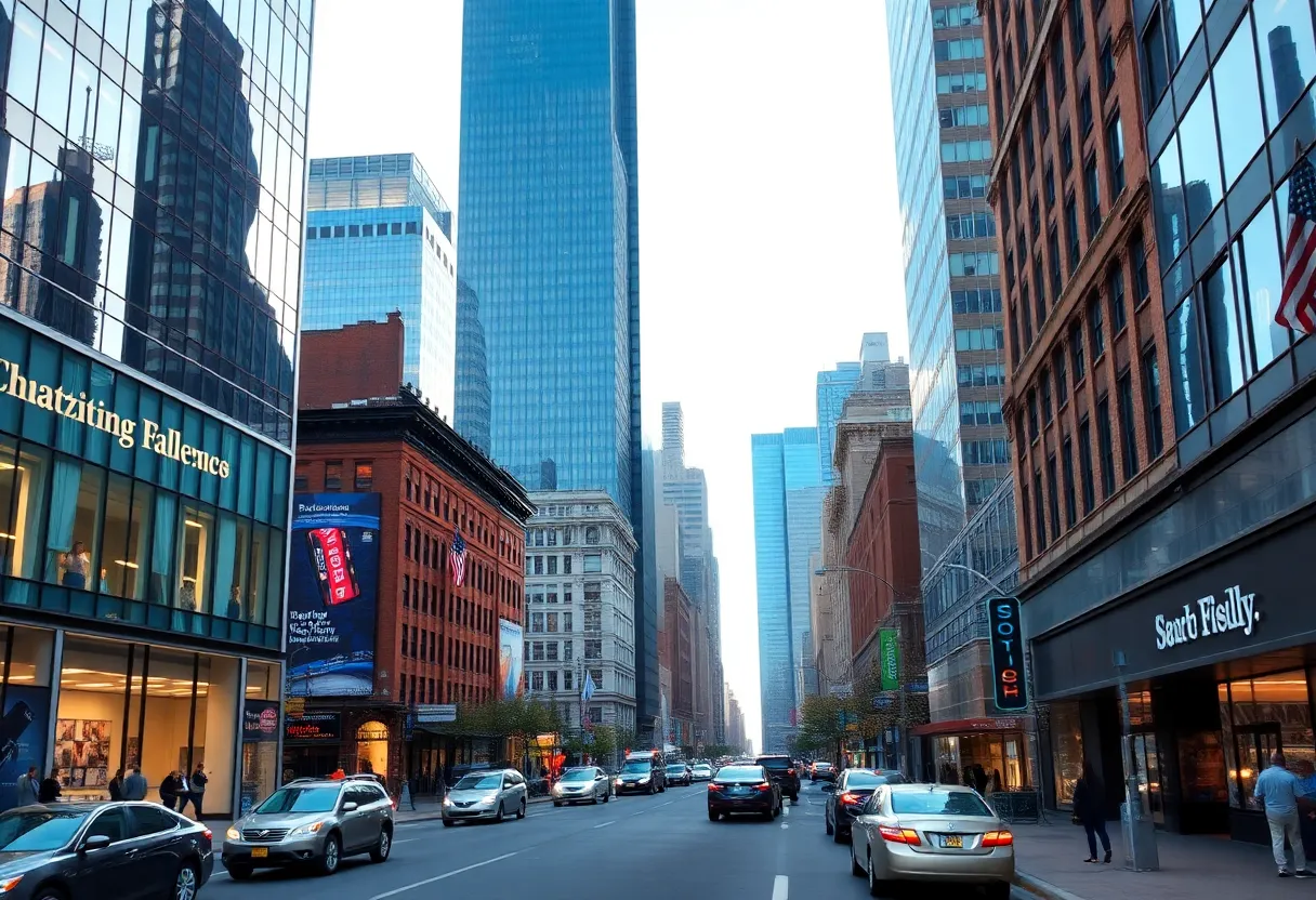 Philadelphia skyline with thriving businesses