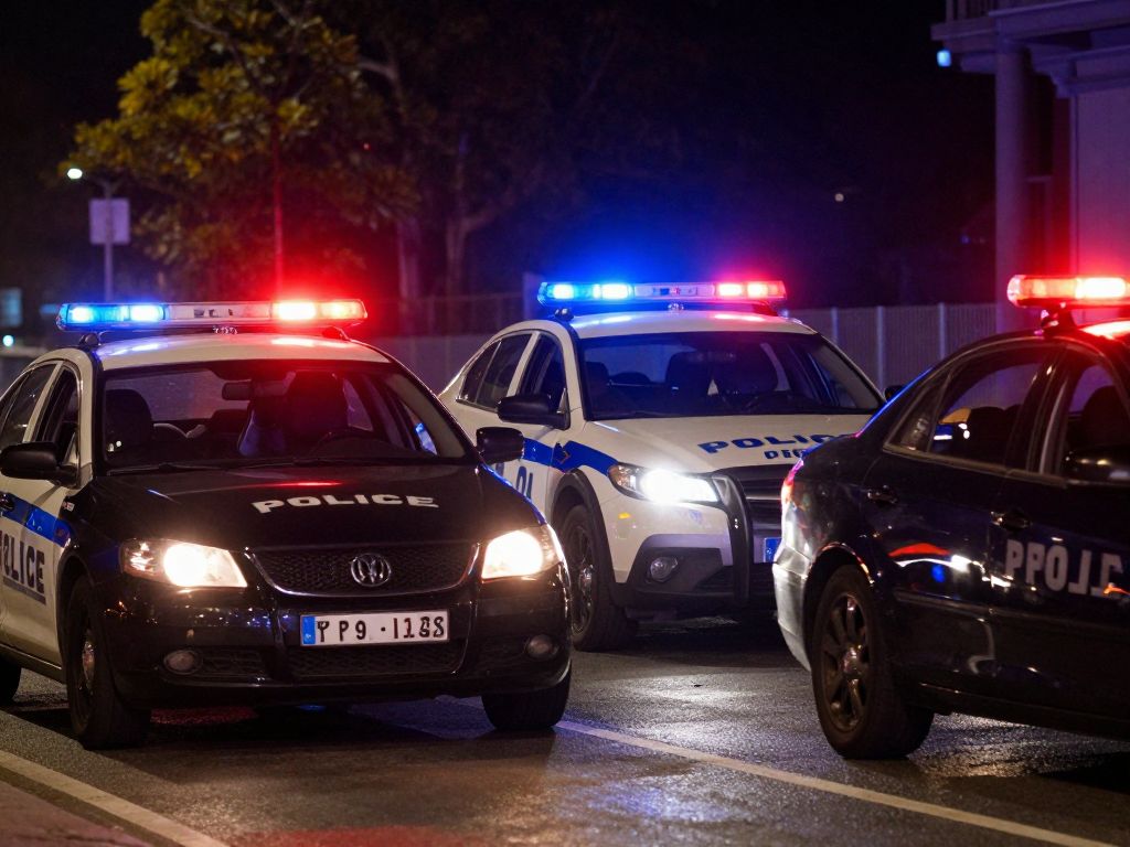 Police car at a carjacking scene in Philadelphia