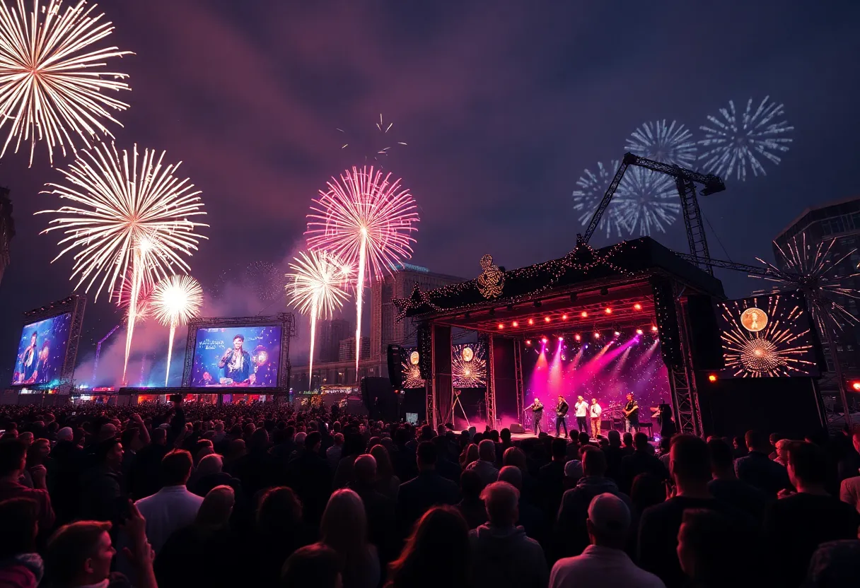 Fireworks and concert in Philadelphia for New Year's Eve
