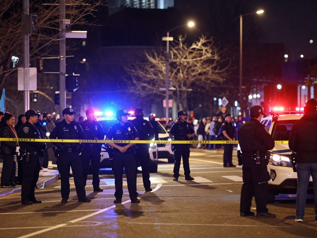 Police investigating a shooting scene in Philadelphia