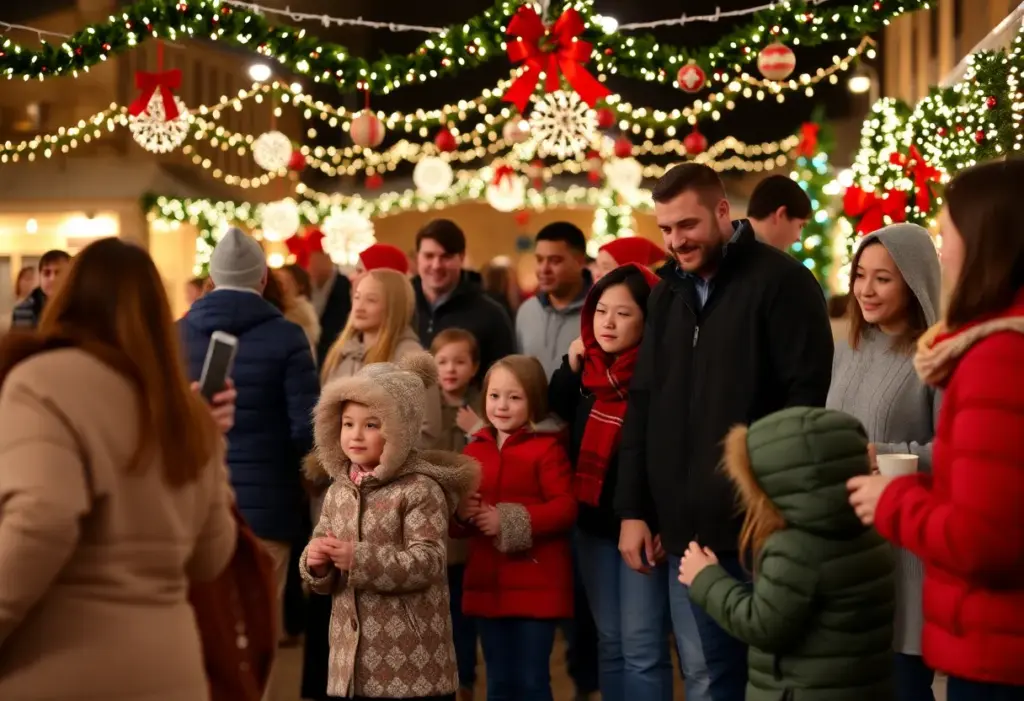 Families enjoying a holiday celebration at Ronald McDonald House