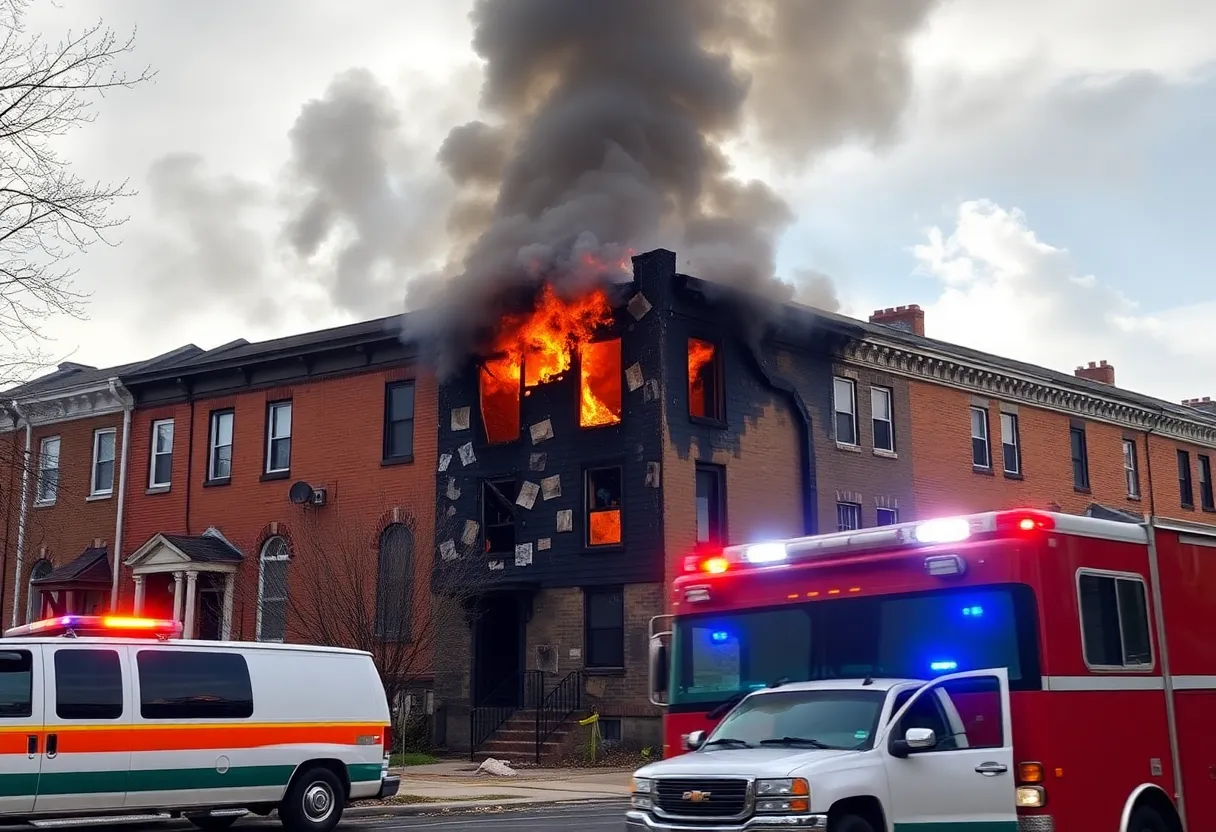 Aftermath of a rowhome fire in Strawberry Mansion