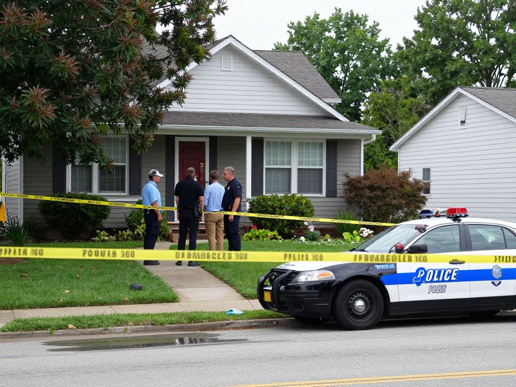 Police investigation at a crime scene in Roxborough neighborhood