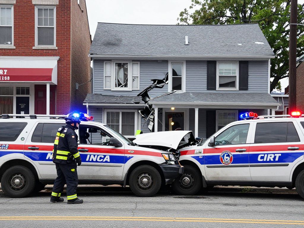 Crash damage in South Philadelphia