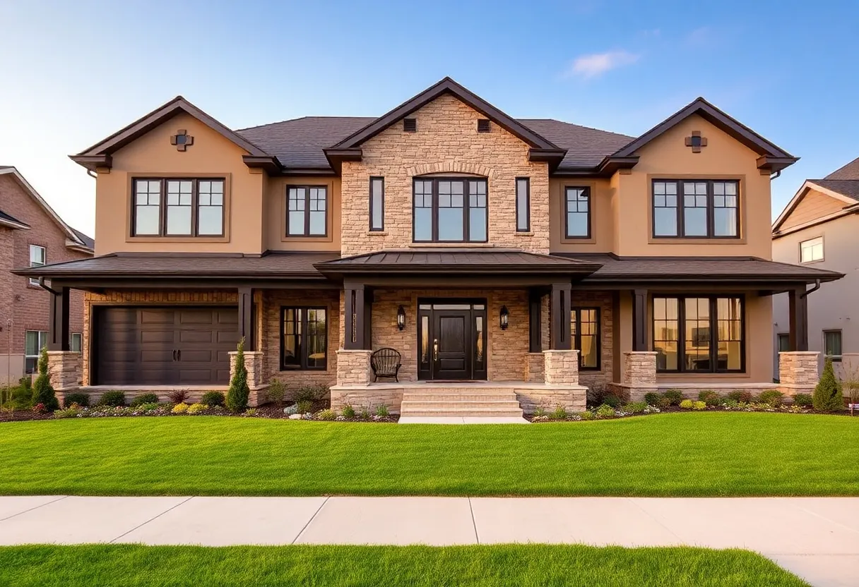 Exterior of a Toll Brothers luxury home