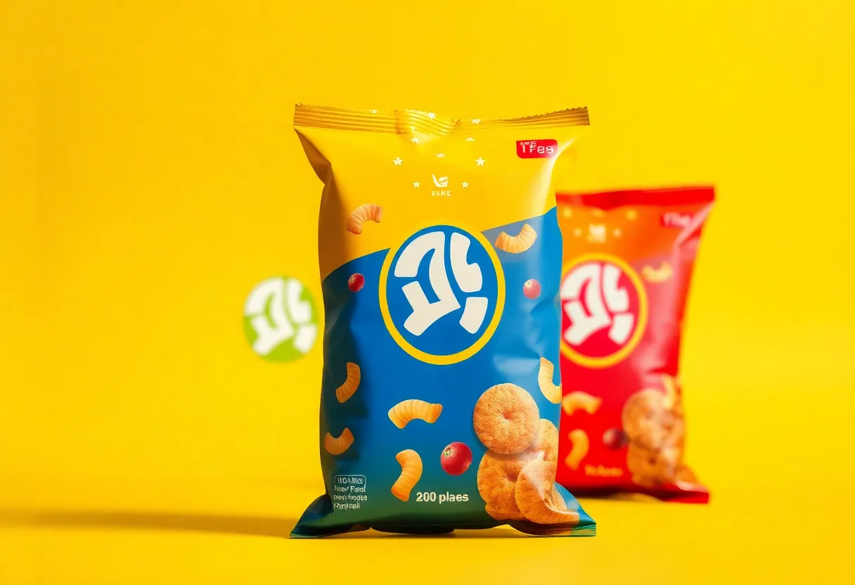 Vibrant new packaging of Unique Snacks showcasing a modern logo.