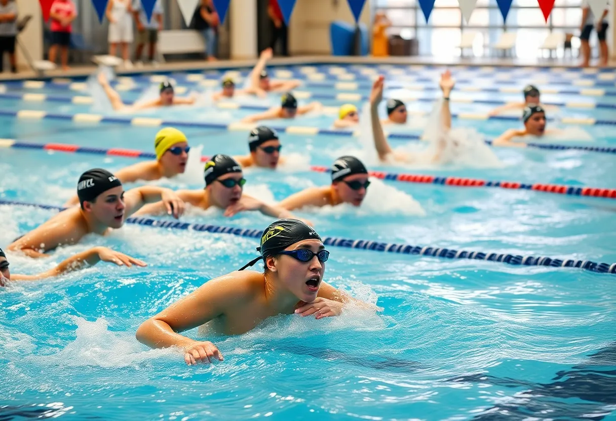 University of Pennsylvania men's swimming team competing at Big Al Invitational