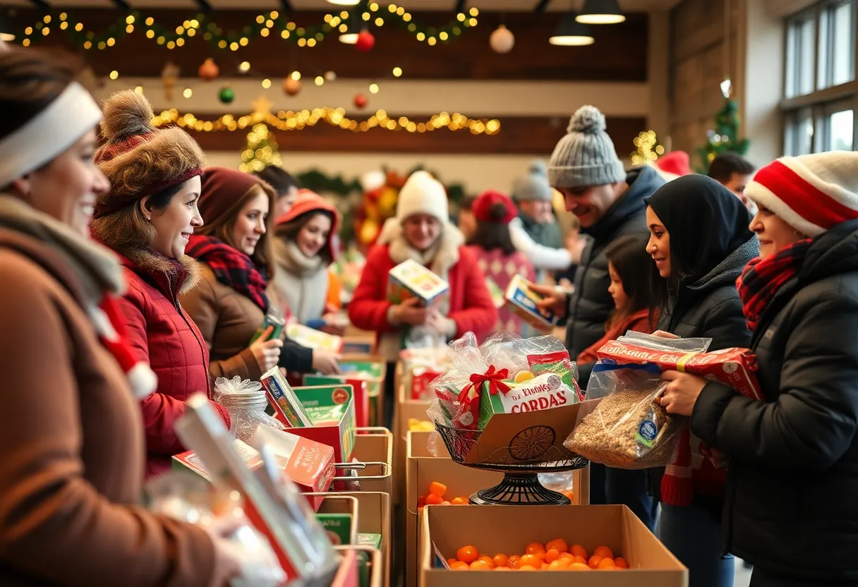 Volunteers in West Philadelphia bringing holiday supplies to families