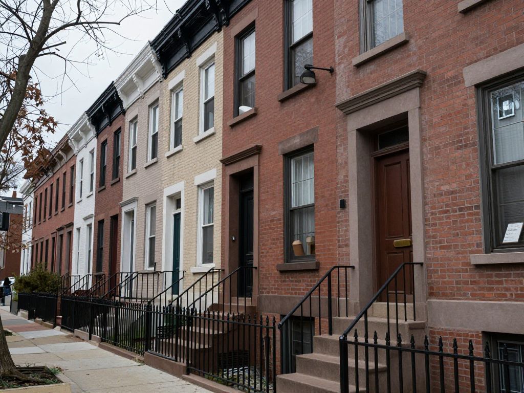 Rowhome in West Philadelphia after a shooting incident