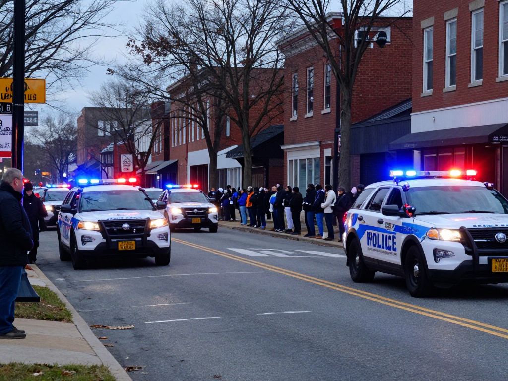 Scene of a hit-and-run incident in Wilmington, Delaware
