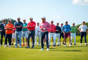 4Aces Golf Team showcasing Under Armour golf apparel during a tournament.
