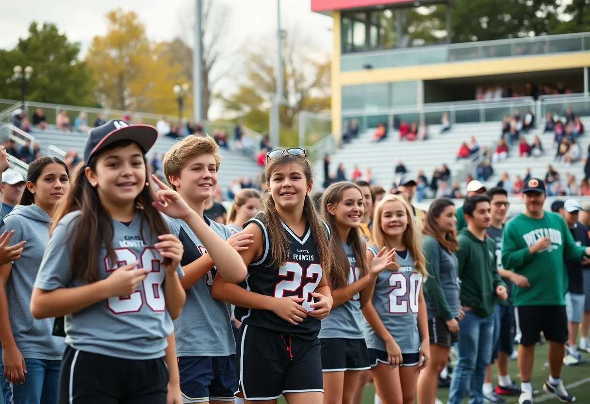 High school athletes competing in a local sports event in Allentown.