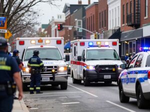 Emergency response to an ambulance crash in Southwest Philadelphia