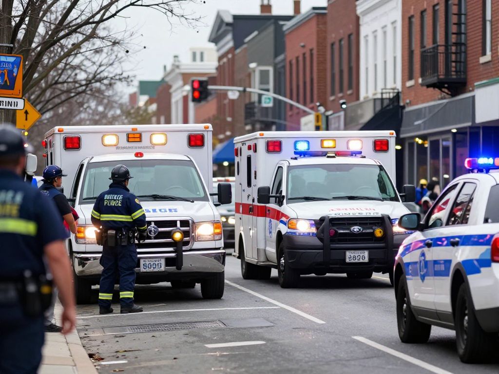 Emergency response to an ambulance crash in Southwest Philadelphia