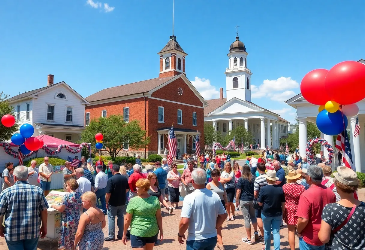Community gathering celebrating America250 PA Tour