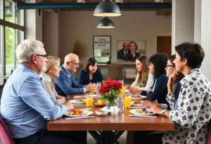 Business leaders networking at Ardmore Business Breakfast Meeting