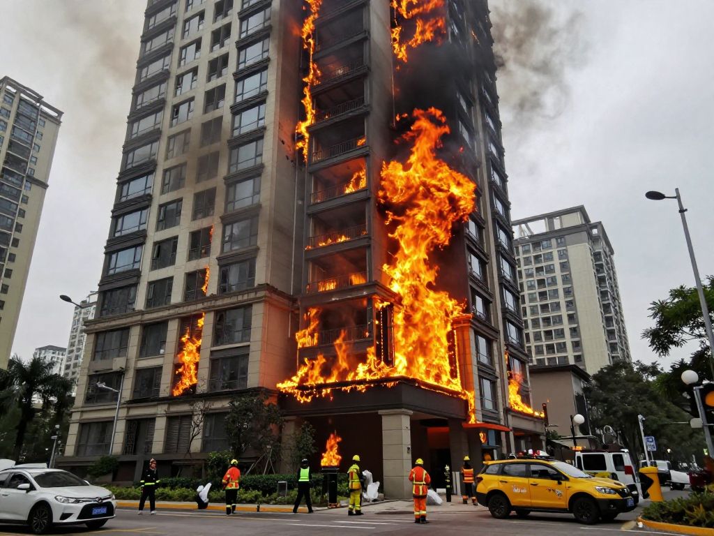 High-rise condo building in Atlantic City on fire with emergency personnel