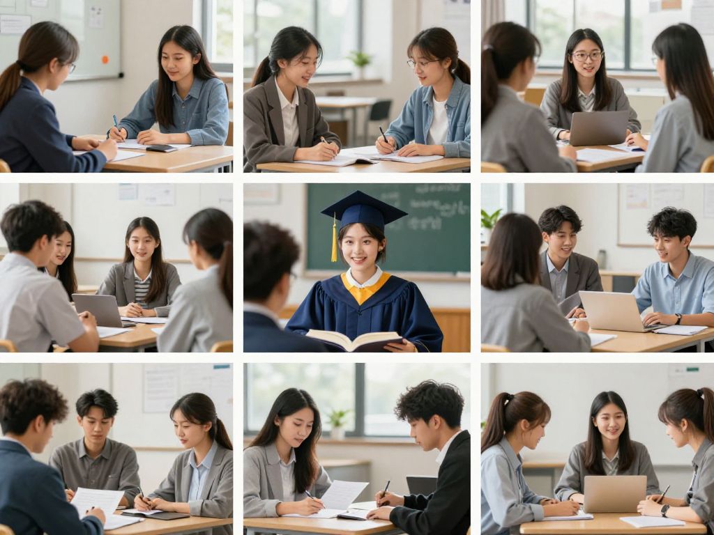 Collage of various career opportunities for students