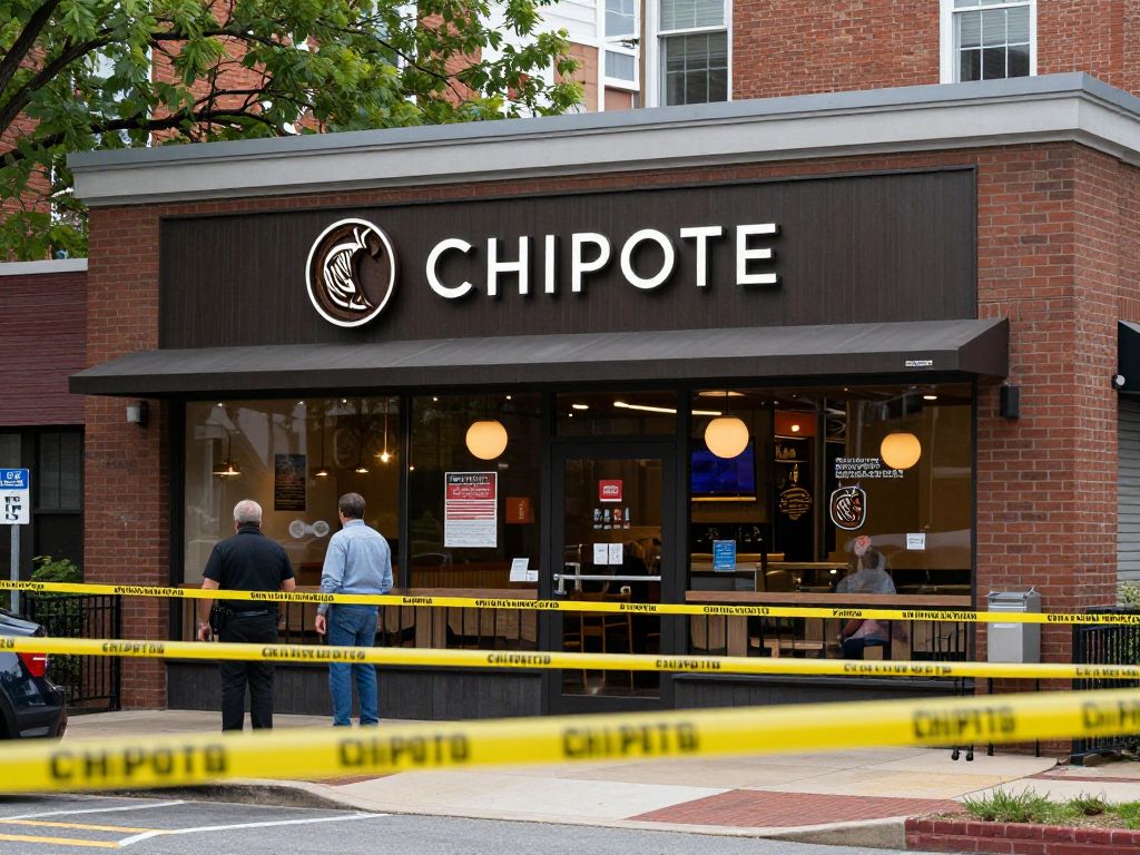 Police investigation outside Chipotle restaurant in Philadelphia