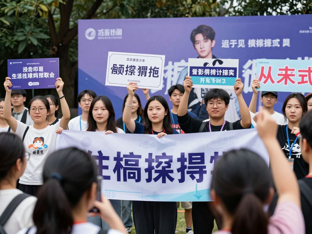 Supportive crowd showing solidarity for local fan