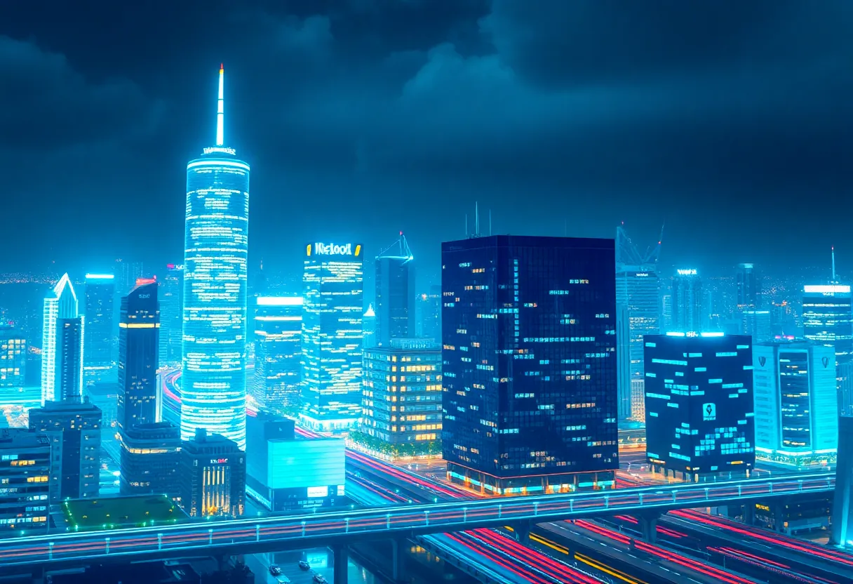 Illustration of cybersecurity solutions in urban technology