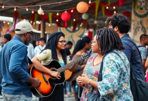 Community members engaged in art and music for Dr. King's legacy