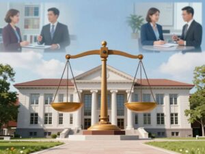 Visual representation of the EEOC and University of Pennsylvania dispute over compliance.