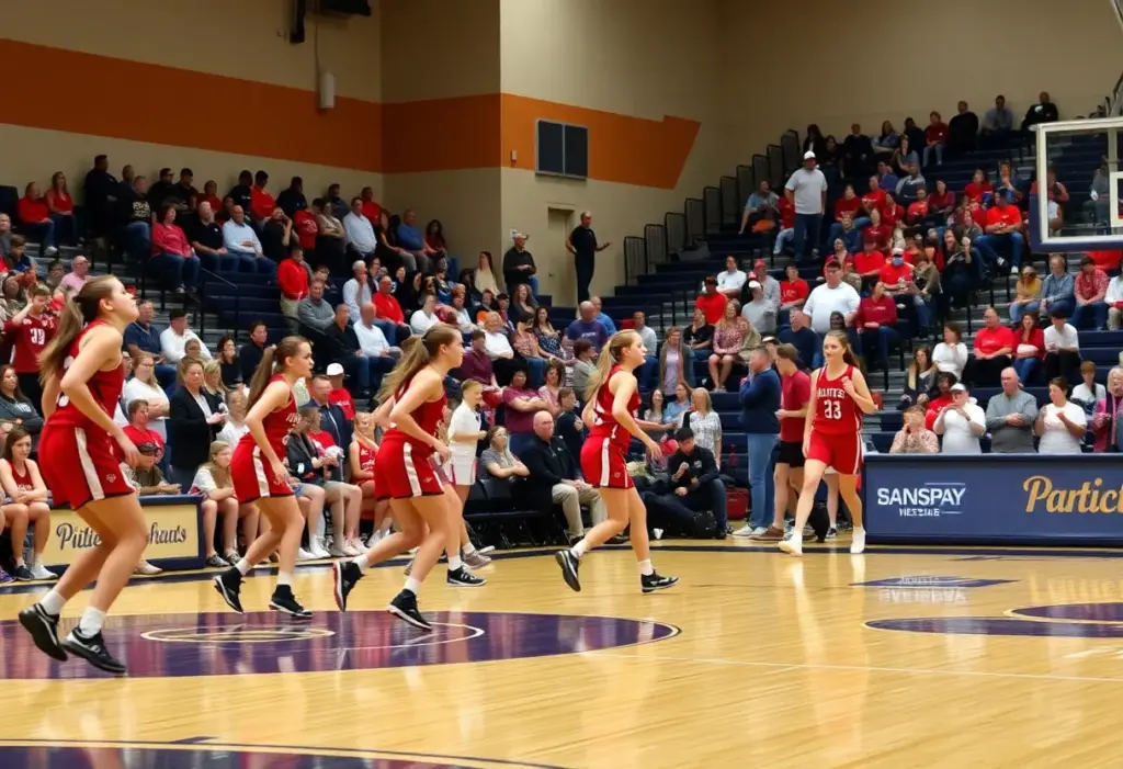 Germantown Academy girls basketball team in action during a game