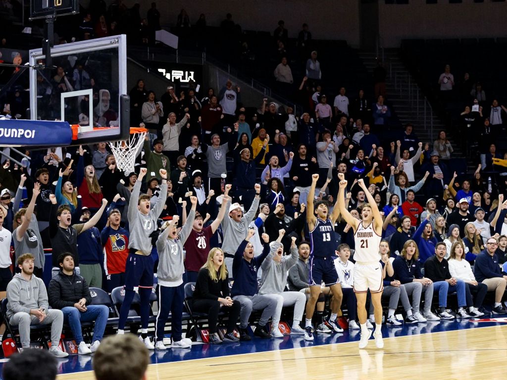 Fans in the stands during the Saint Joseph's vs Davidson basketball game