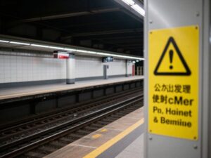 Subway platform at Hunting Park Station, SEPTA.