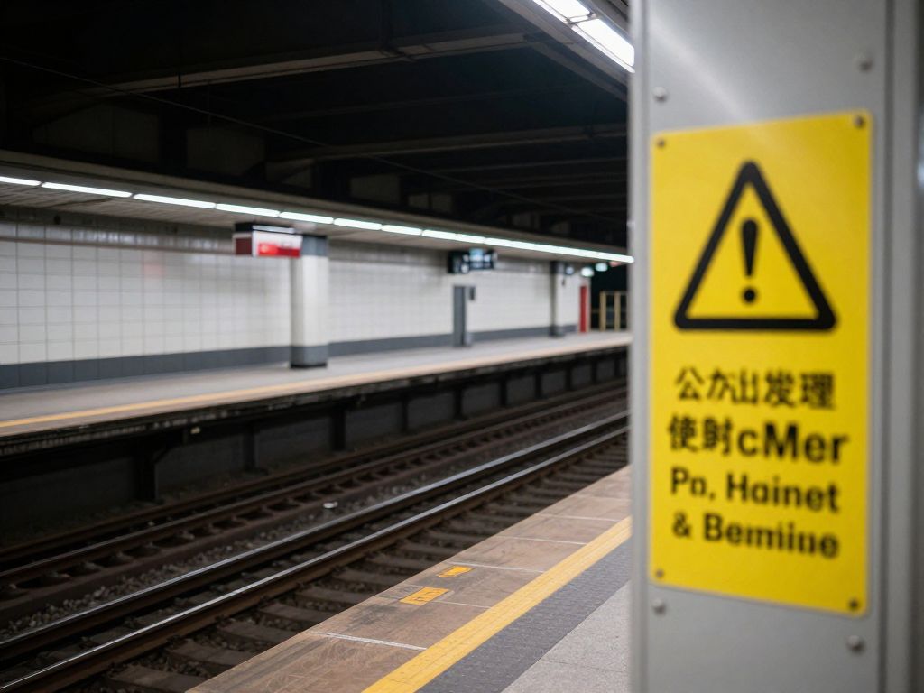 Subway platform at Hunting Park Station, SEPTA.