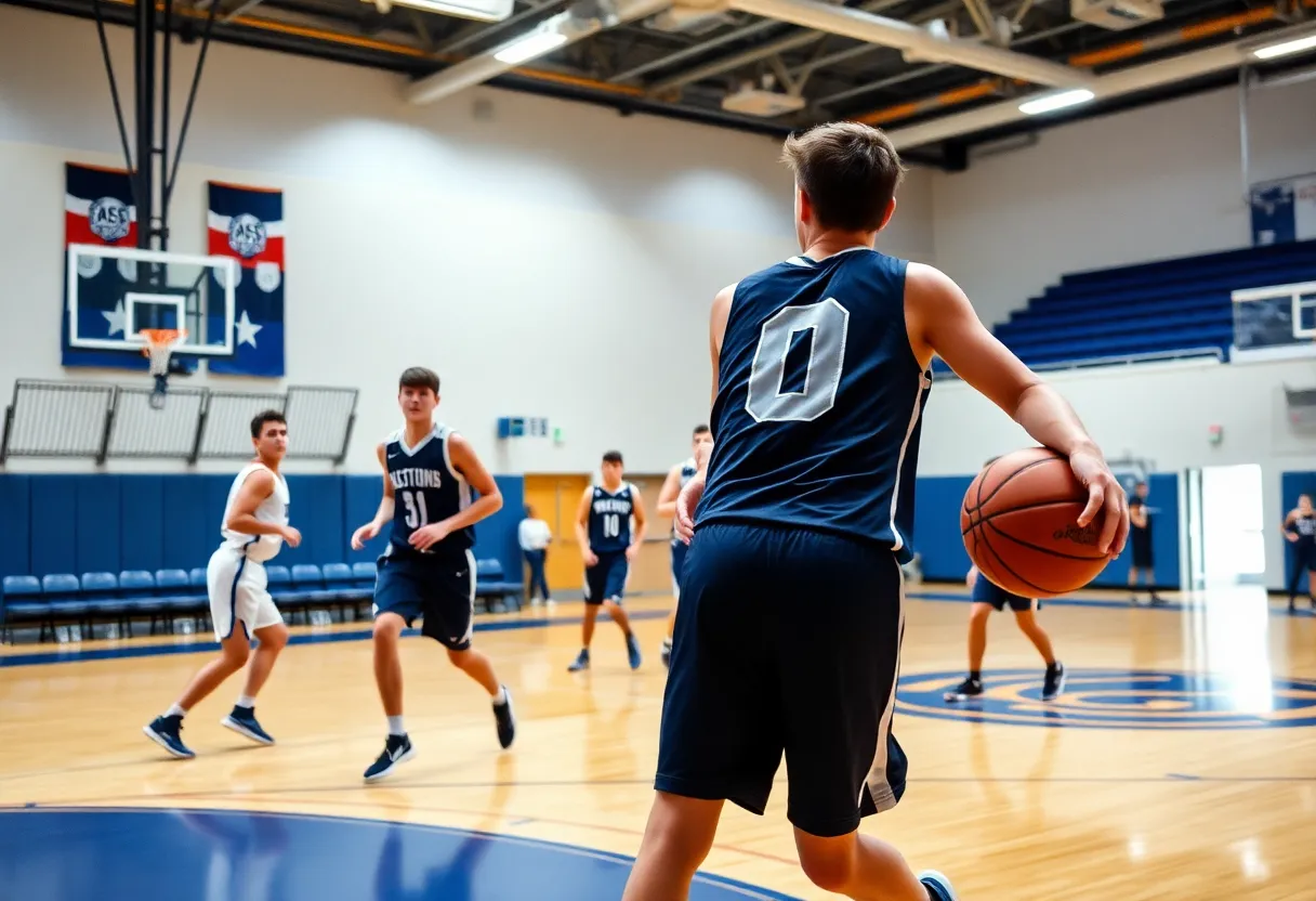 KIPP DuBois Collegiate Academy basketball team in action