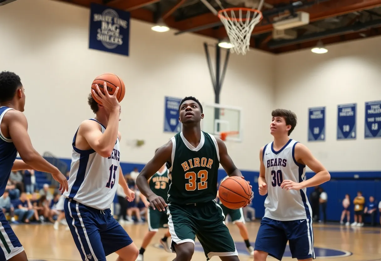 La Salle College High School basketball team during the game