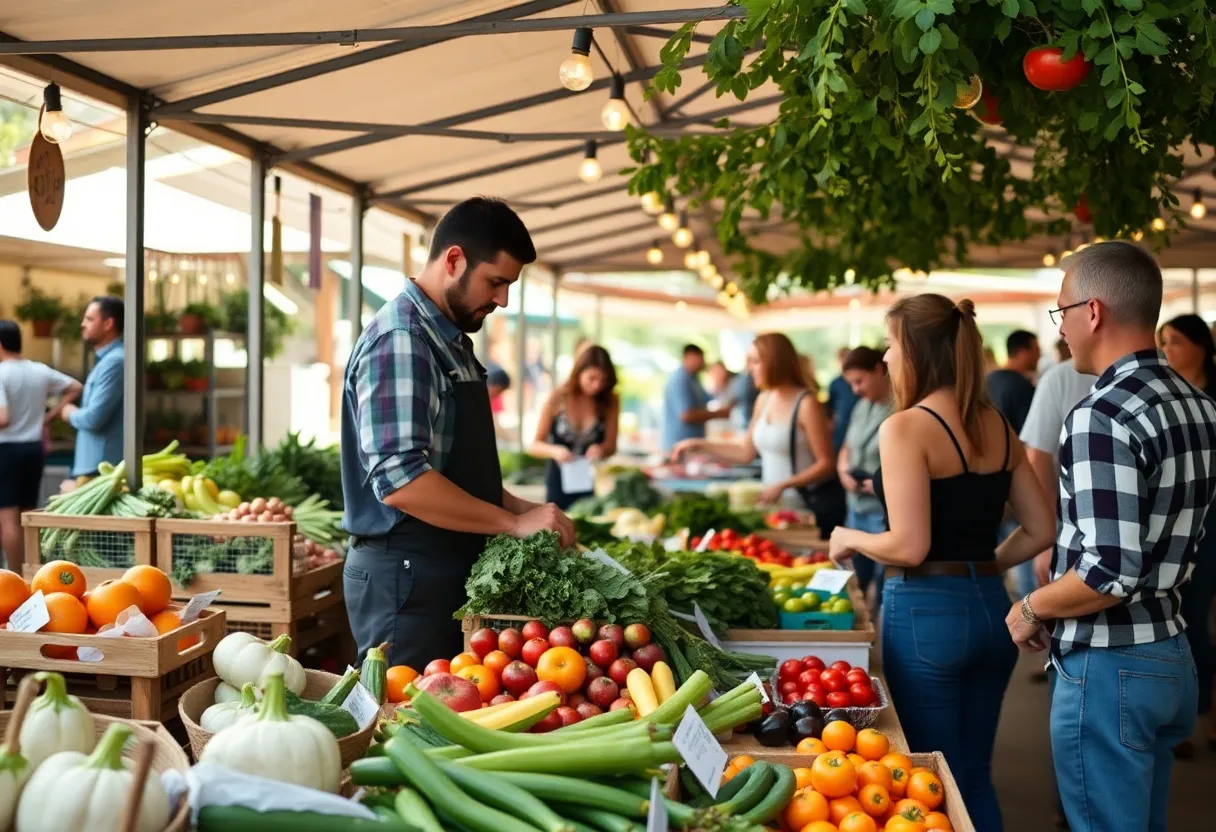 Fresh produce at a Lancaster farmers market