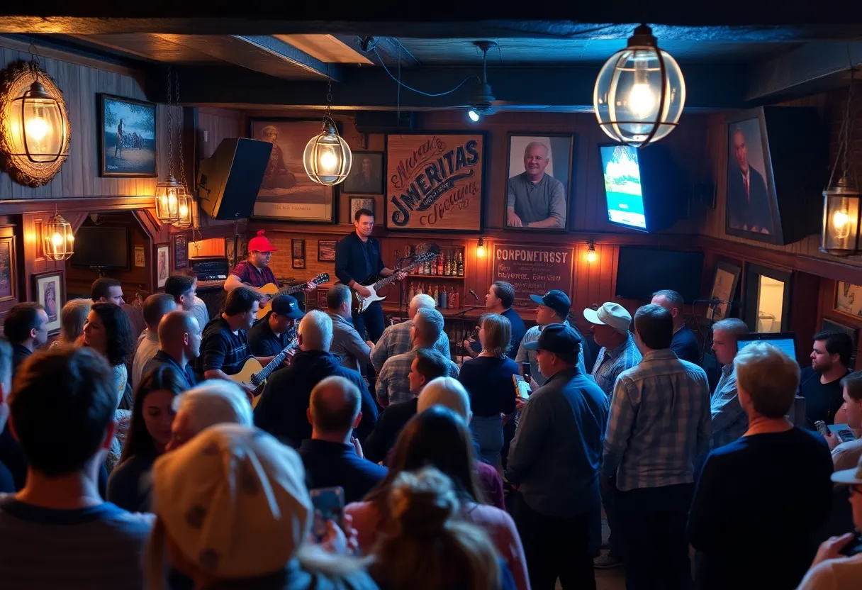 Crowd enjoying live Americana and country music at Dawson Street Pub