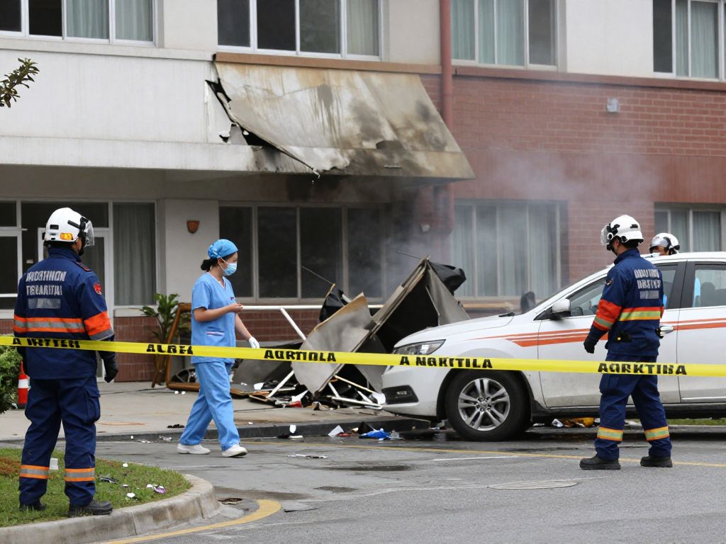 Emergency responders at the site of a nursing home explosion in suburban Philadelphia.