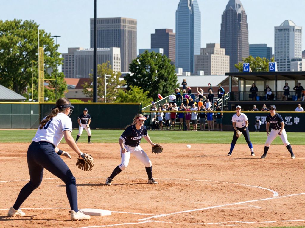 University of Pennsylvania softball players competing in a game