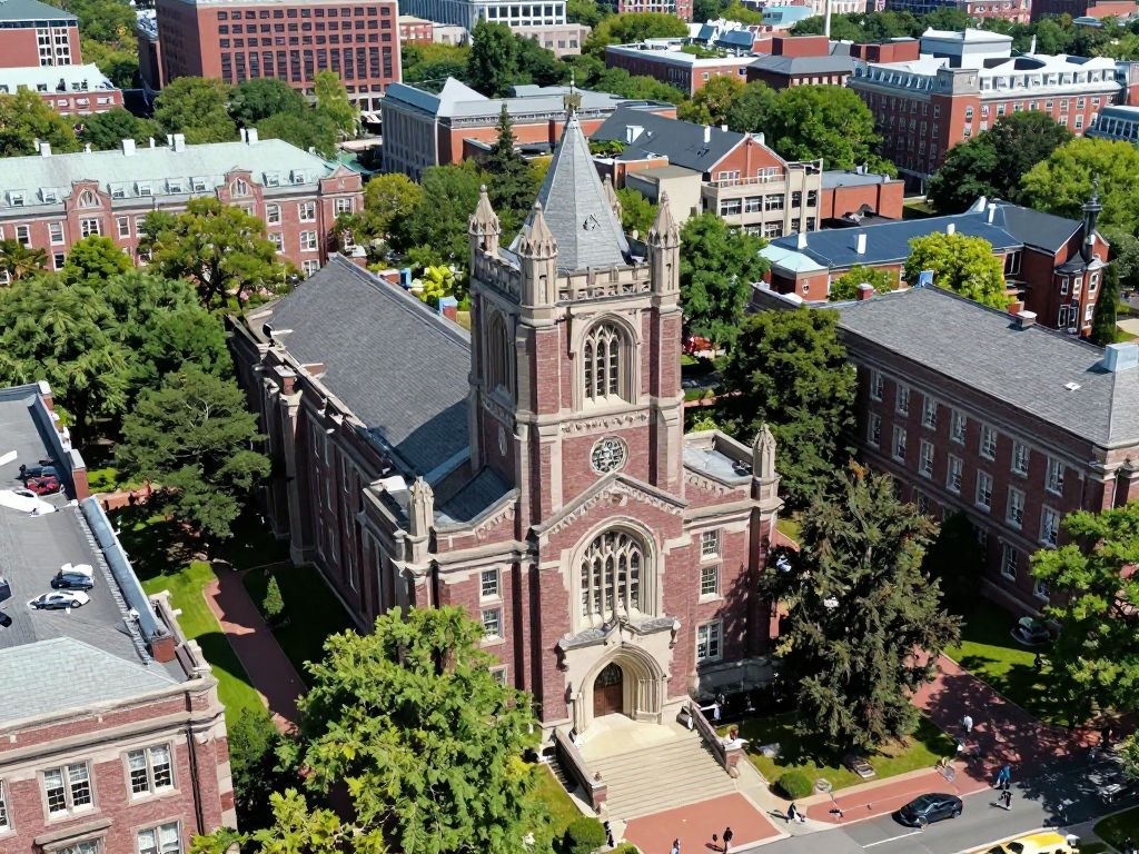 Aerial view of the University of Pennsylvania campus