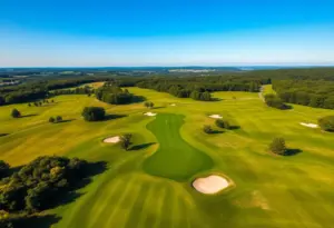 Scenic view of a golf course in Pennsylvania