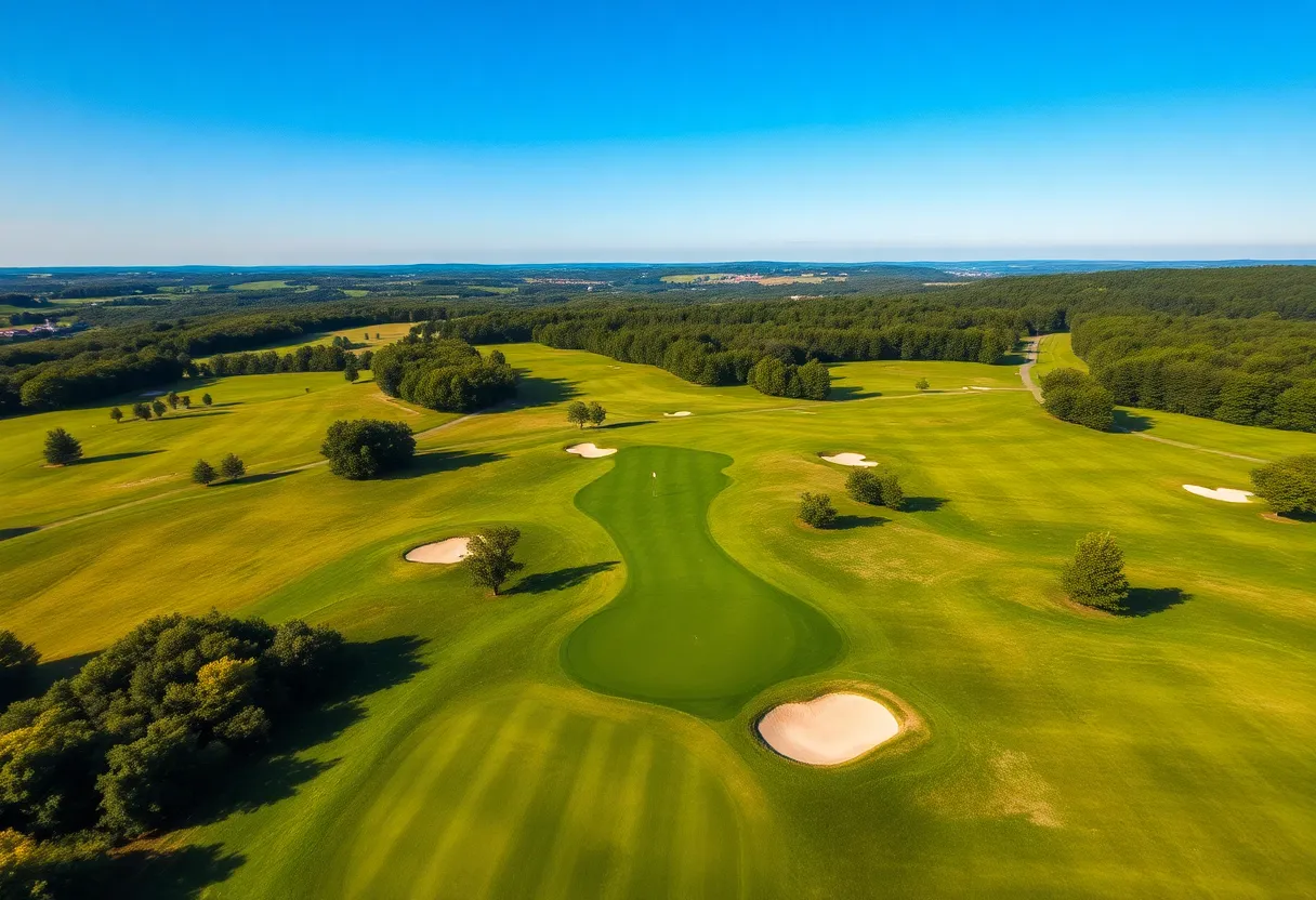 Scenic view of a golf course in Pennsylvania