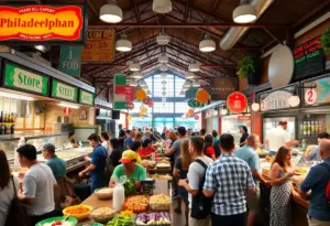 Diverse dining experiences in a Philadelphia food hall