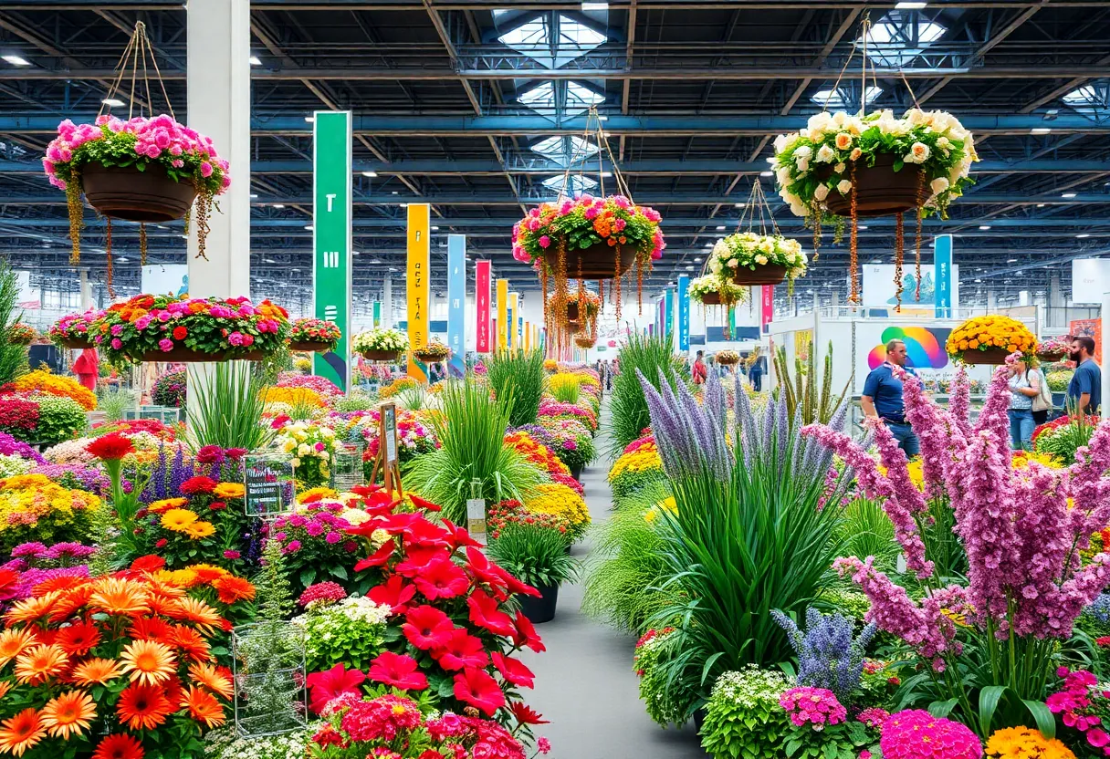 Colorful flower exhibition at the Philadelphia Flower Show
