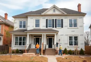 Residential construction in Philadelphia featuring local architectural designs.