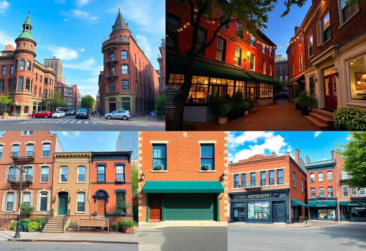 A vibrant collage depicting distinct neighborhoods in Philadelphia.