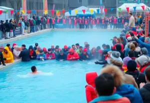 Participants preparing for the Philadelphia Polar Plunge