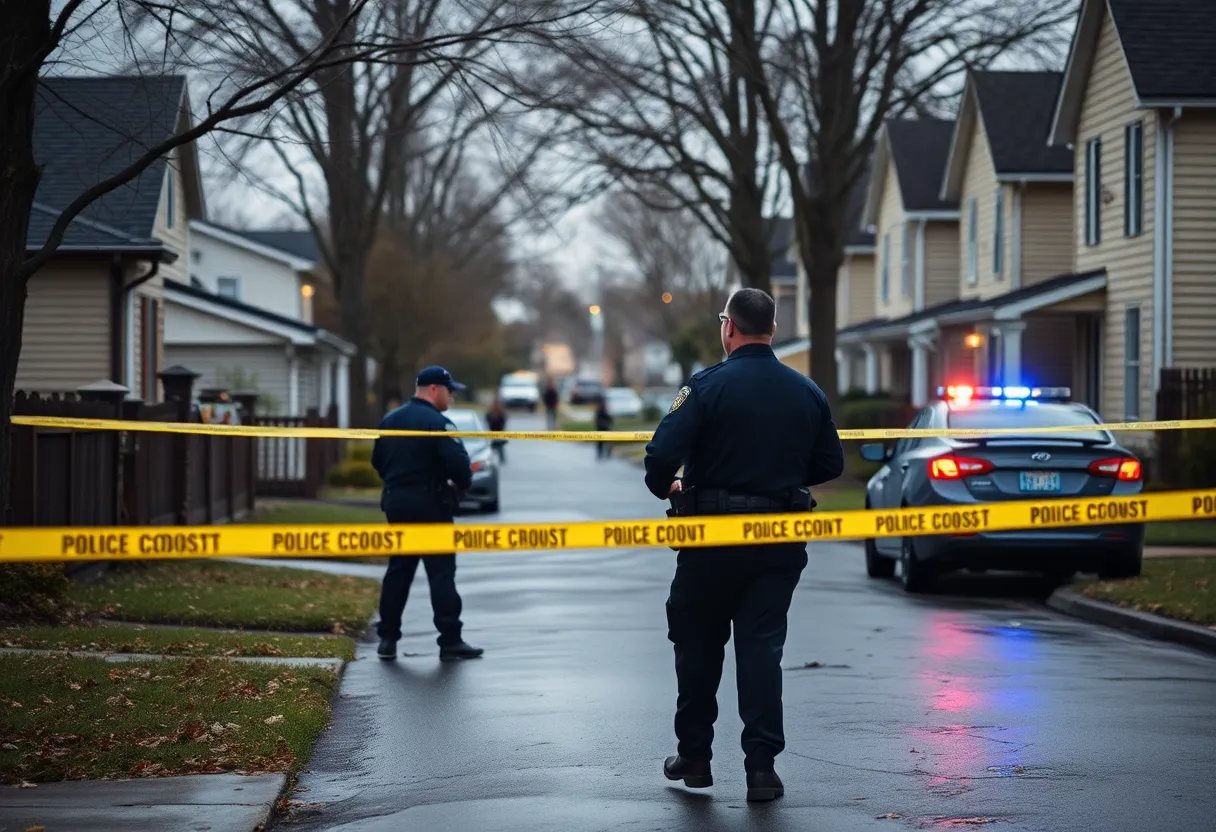 Police cordon at the scene of a shooting in Northeast Philadelphia