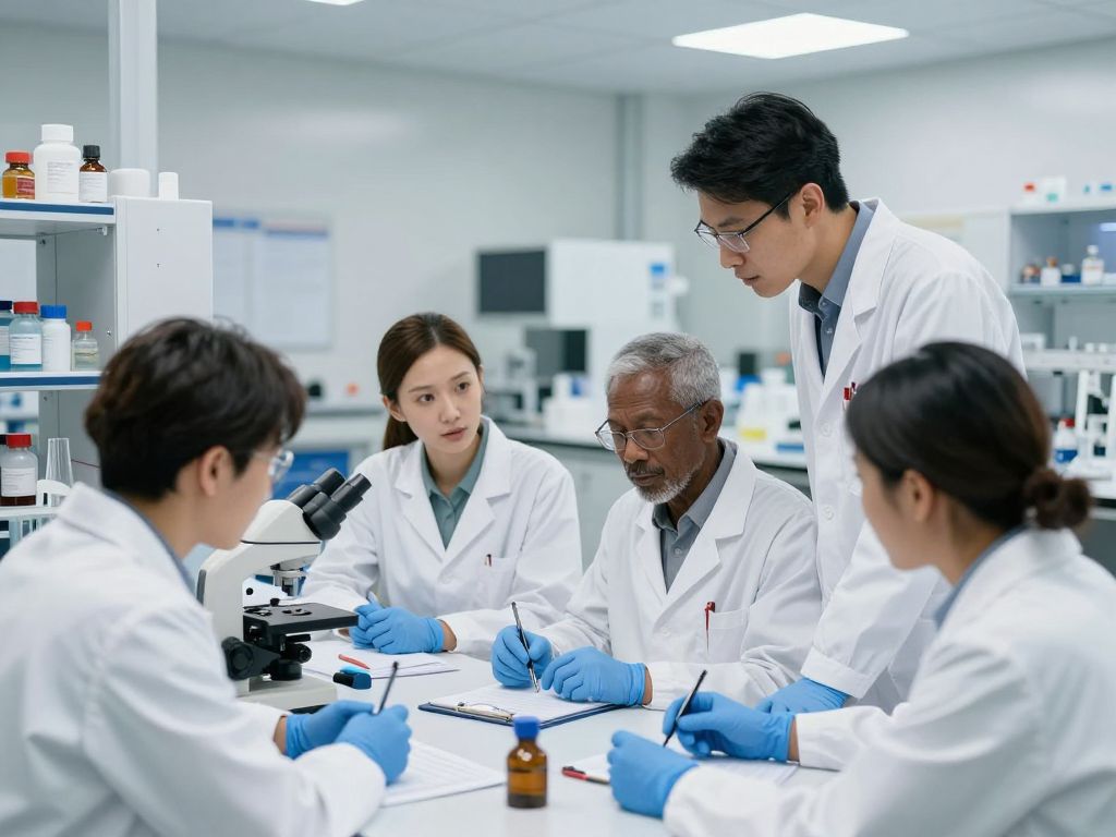 Researchers collaborating on health care access solutions