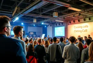 Entrepreneurs pitching ideas at Shark Tank casting call in Philadelphia